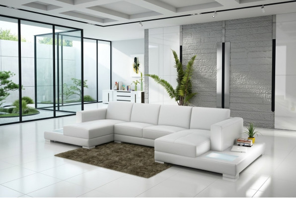 Eck Ecksofa U-Form Wunnoze Landschaft Sofa Canapé Polstergarnitur Stoff Sofas Lieder