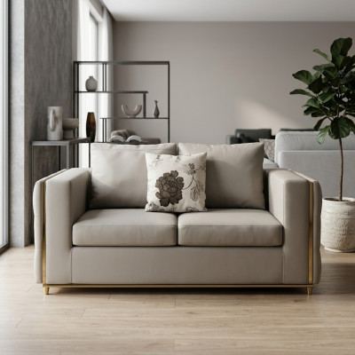 Zweesëtzer Design Sofa 2 Sëtz Cauch Polster Garnitur Sofen Couchen