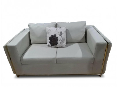 Zweesëtzer Design Sofa 2 Sëtz Cauch Polster Garnitur Sofen Couchen