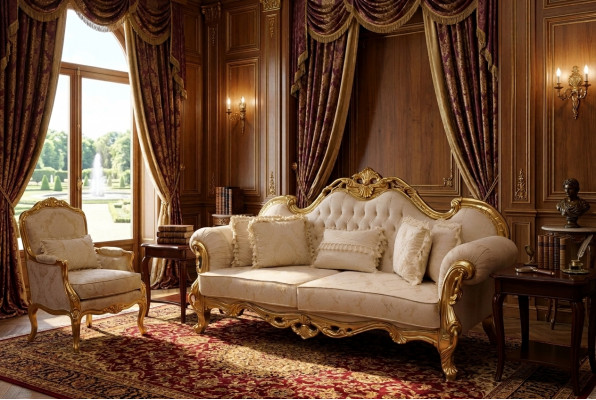 3-Sëtzer Sofa Couch Polster Textil Sofas Couchen Wunnzëmmer Luxus Sofa 3er Nei