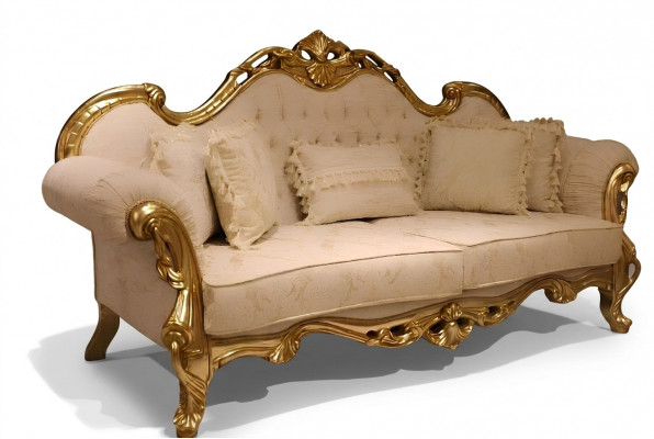 3-Sëtzer Sofa Couch Polster Textil Sofas Couchen Wunnzëmmer Luxus Sofa 3er Nei