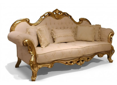 3-Sëtzer Sofa Couch Polster Textil Sofas Couchen Wunnzëmmer Luxus Sofa 3er Nei