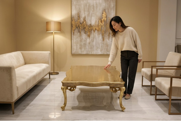 Couchdësch, Wunnzëmmerdësch Gold Luxus Couchdëscher Säitendësch Sofadësch Nei