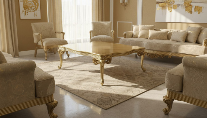 Couchdësch, Wunnzëmmerdësch Gold Luxus Couchdëscher Säitendësch Sofadësch Nei