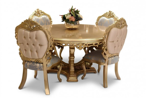 Designer Komplett 4x Stull Set Iesszëmmer Designer Holz Stull Garnitur Set Nei
