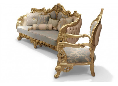 Klassesch Sofa Garnitur 3+3+1 Sëtz Chesterfield Relax Fotell Miwwelen Sofa Nei