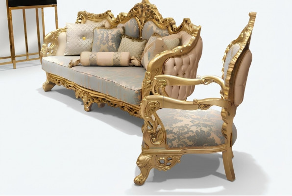 Sofagarnitur 3+1 Sëtzer Sëtzgrupp Chesterfield Relax Sëtz Miwwelen