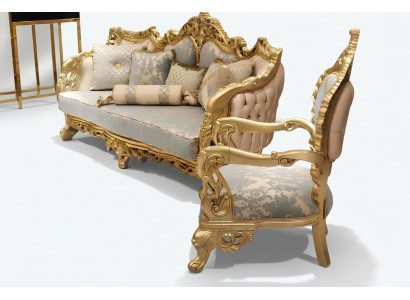 Sofagarnitur 3+1 Sëtzer Sëtzgrupp Chesterfield Relax Sëtz Miwwelen
