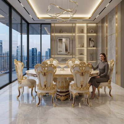 Iessdësch Holzdësch Dësch Grupp Iesszëmmer Wunngszëmmer Garnitur Holz Design Dëscher