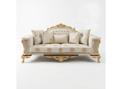 Dreisëtzer Design Sofa 3 Sëtzer Couchen Textil Chesterfield Sofa 3er Stoff Nei