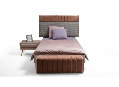 Kannerzëmmer Set, Jugendzëmmer Bett + Nuetsdësch Modern Set Bett 2-Deeler. Nei
