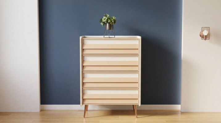Modern Kommode mat 2 Tiräng Miwwelen Designer Sall Kannerzëmmer Nei