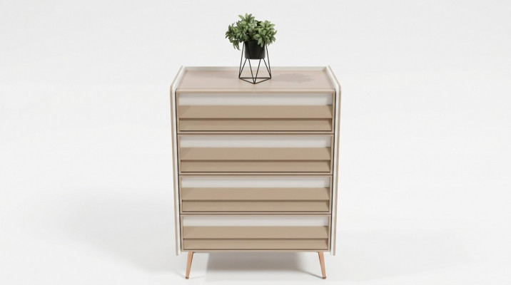 Modern Kommode mat 2 Tiräng Miwwelen Designer Sall Kannerzëmmer Nei
