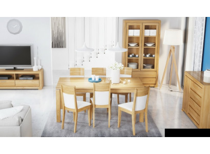 Iessdësch Holzdëscher Wunn- an Iesszëmmer Dësch Massivholz 200x90cm Iessdëscher Massiv