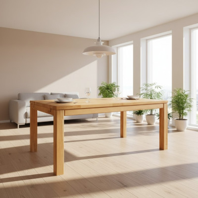 Iessdësch Holz Dëscher Wunn- Iess Zëmmer Dësch 160x90 Massivholz Iessdëscher Echt Holz