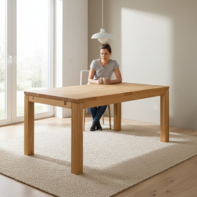 Iessdësch Holz Dëscher Wunn- Iess- Zëmmer Massivholz Iessdëscher Echt Holz 120x80