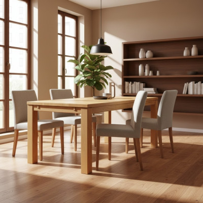 Iessdësch Holz Dëscher Wunn- Iess- Zëmmer Massivholz Iessdëscher Echt Holz 120x80