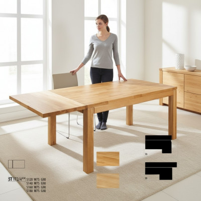 Iessdësch Holz Dëscher Wunn-Iess-Zëmmer Dësch Massivholz Iessdëscher Massivholz 120x80