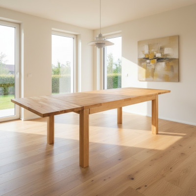 Dësch Iessdësch Massiv Miwwelen Iesszëmmer 140x90cm Echt Holz Vollholz Nei Dëscher