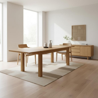 Iesszëmmer Iessdësch Massiv Dëscher Dësch 140x90cm Echt Holz Vollholz Nei Miwwelen