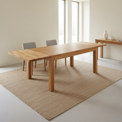 Iesszëmmer Iessdësch Massiv Dëscher Miwwelen Dësch 140x90cm Eechte Holz Vollholz Nei