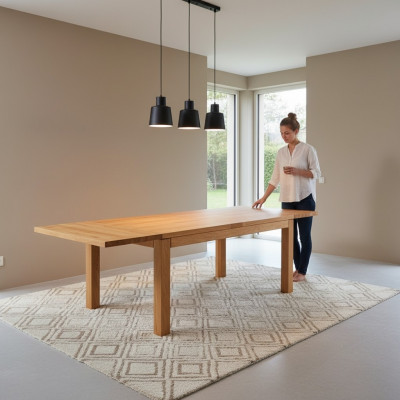Iessdësch Konferenzdësch Holz-Dësch Dëscher Dësch Massiv Miwwelen Iesszëmmer 80x80cm