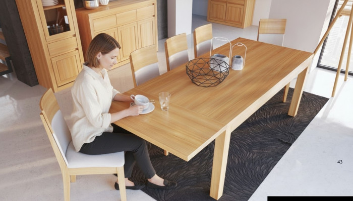 Iessdësch Holzdëscher Wunn-Iess-Zëmmer Dësch Massivholz 120x90cm Iessdëscher Massiv