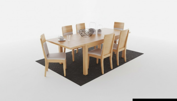 Iessdësch Holzdëscher Wunn-Iess-Zëmmer Dësch Massivholz 120x90cm Iessdëscher Massiv