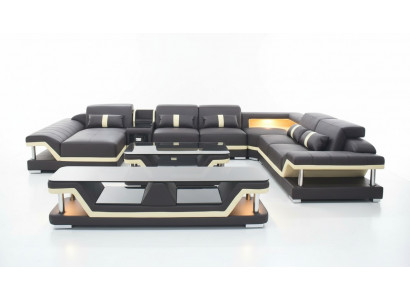 Moderne Design Wunnlandschaft Canapé Ecksofa gepolstert Couch RTV Dësch Lieder.