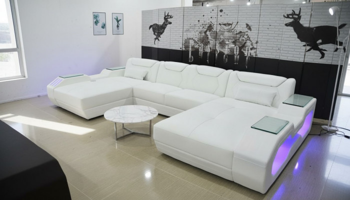 Lieder Eckcouch U-fërmeg Sofa Modern Sofa Eckcouch Weichs Wunnraumbereich Design