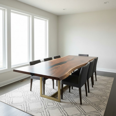 Flossdësch Iessdësch River Table Massiv Dëscher 240x100 Epoxydharz Mier