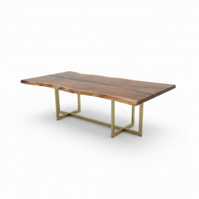 Flossdësch Iessdësch River Table Massiv Dëscher 240x100 Epoxydharz Mier