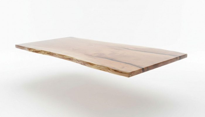Iessdësch Epoxidharz Eechte Holz Massiv Miwwel Waasserfall Epoxy Dësch 240x100cm