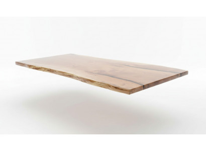 Iessdësch Epoxidharz Eechte Holz Massiv Miwwel Waasserfall Epoxy Dësch 240x100cm