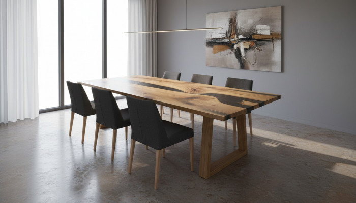 Versammlungstafel Iessdësch Handgemaachte Designer-Dësch Zäiteméissegen