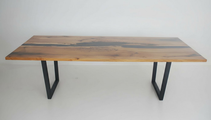 Iessdësch Holz Dëscher Wunn- Iesszëmmer Dësch 220x90 Massivholz Iessdëscher