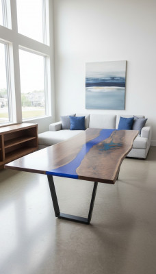 Iessdësch Mier Waasser Floss Richtegt Holz Flossdësch 260x100 Dëscher