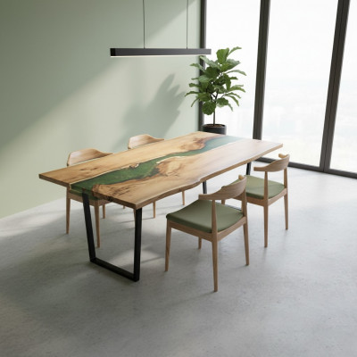 Iessdësch Mier Waasser Floss Echt Holz Flosssdësch 200x90 Dëscher