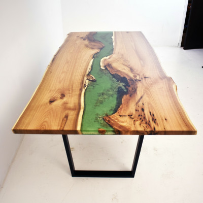 Iessdësch Mier Waasser Floss Echt Holz Flosssdësch 200x90 Dëscher