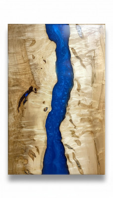 Iessdësch River Table Massiv Dëscher 220x100 Flossdësch Epoxyharz Mier