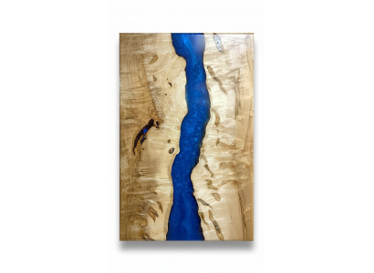 Iessdësch River Table Massiv Dëscher 220x100 Flossdësch Epoxyharz Mier