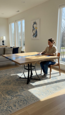 Iessdësch River Table Echt Holz Flosstisch 110x110 Massiv Dëscher