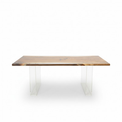 River Table Epoxidharz Couchtisch Massiv Dëscher 120x60 Flossdësch