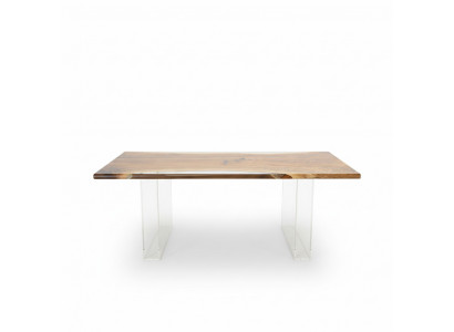 River Table Epoxidharz Couchtisch Massiv Dëscher 120x60 Flossdësch