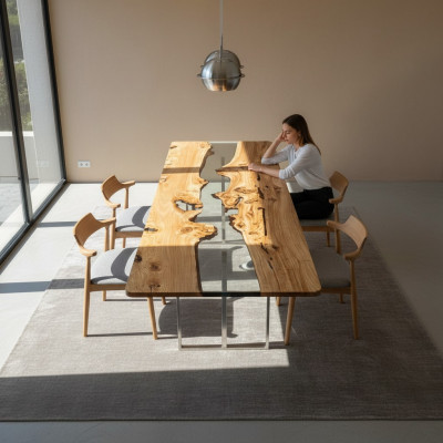 Säitendësch Couchtisch Handgemaachten Designer-Dësch Couchtisch