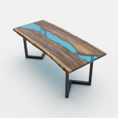 Couchtisch River Table Massiv Dëscher 100x50 Flossdësch Mier Waasserfall