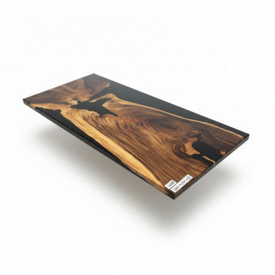 Epoxyharz Iessdësch River Table Eechte Massivholz Dekor Dëscher 240x100