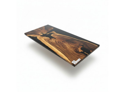 Epoxyharz Iessdësch River Table Eechte Massivholz Dekor Dëscher 240x100