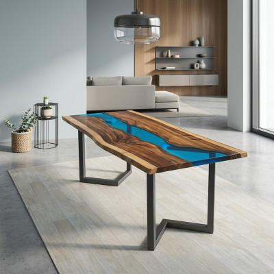 Niewentafel Epoxy Harz Desch Couchtisch Handgemaachten Couchtisch 120x60cm