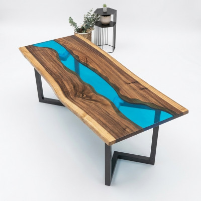 Niewentafel Epoxy Harz Desch Couchtisch Handgemaachten Couchtisch 120x60cm
